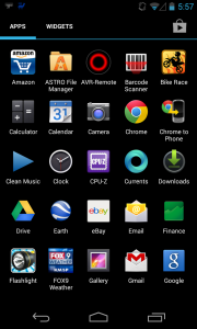 Nexus 4 - 5 icons wide